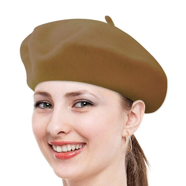 HENGSONG Womens Mans Soft Warm Classic Beret French Wool Beret Hat Caps